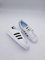 Кроссовки белые Adidas Superstar женские / подростковые / демисезонные / повседневные 39