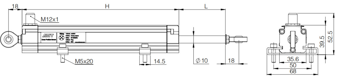 Магнитострикционные датчики линейных перемещений AMT Linear Position Sensor серии ER с аналоговым выходом - фото 6 - id-p224988960