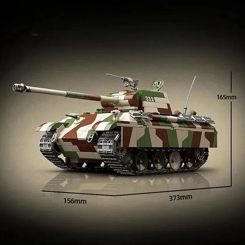 Конструктор Немецкий Танк Пантера Panther, 100252 , 2136 деталей - фото 2 - id-p224989218