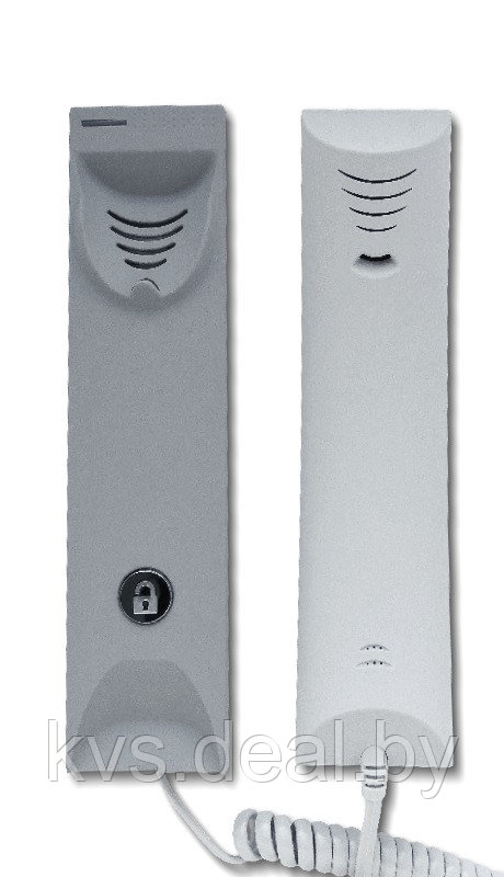 Домофонная трубка квартирная Цифрал КМ-3 серый бархат с отключением звука, световой индикацией, с утяжелителем - фото 2 - id-p224989234