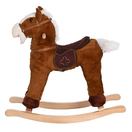 Лошадка-качалка Pituso музыкальная цвет коричневый GS2061 - фото 5 - id-p224989326