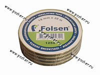 Изолента ПВХ Folsen 19мм х 20м желто-зеленая