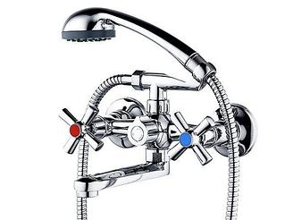Смеситель для ванны вентильный (тип I), серия 420 ECONOCE (Короткий поворотный L-излив. Эксцентриков нет)
