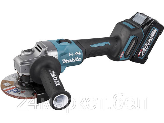 Аккум. углошлифмашина MAKITA GA 005 GM 201 MAKPAC (40.0 В, 2 акк., 4.0 А/ч, Li-Ion, диск 115х22.0 мм, вибро) - фото 1 - id-p224990864