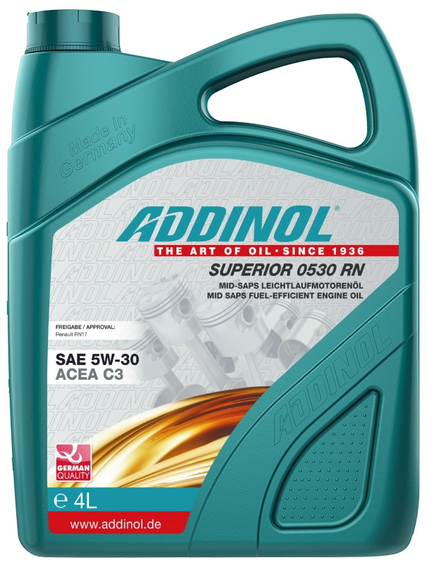 5W-30 ADDINOL Масло моторное Superior 0530 RN, 4л
