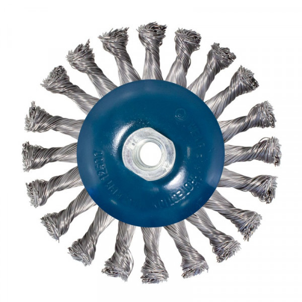 Кордщетка дисковая получаша стальная витая для УШМ 125мм, в блистере - фото 2 - id-p224995423