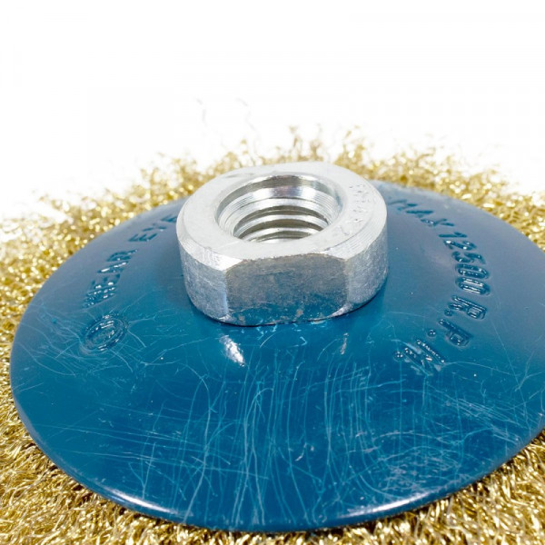 Кордщетка дисковая латунная для УШМ 115мм, в блистере - фото 4 - id-p224995430