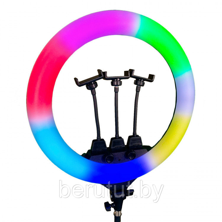 Кольцевая лампа светодиодная RGB 56 см MJ56 пульт ДУ - фото 2 - id-p224991809
