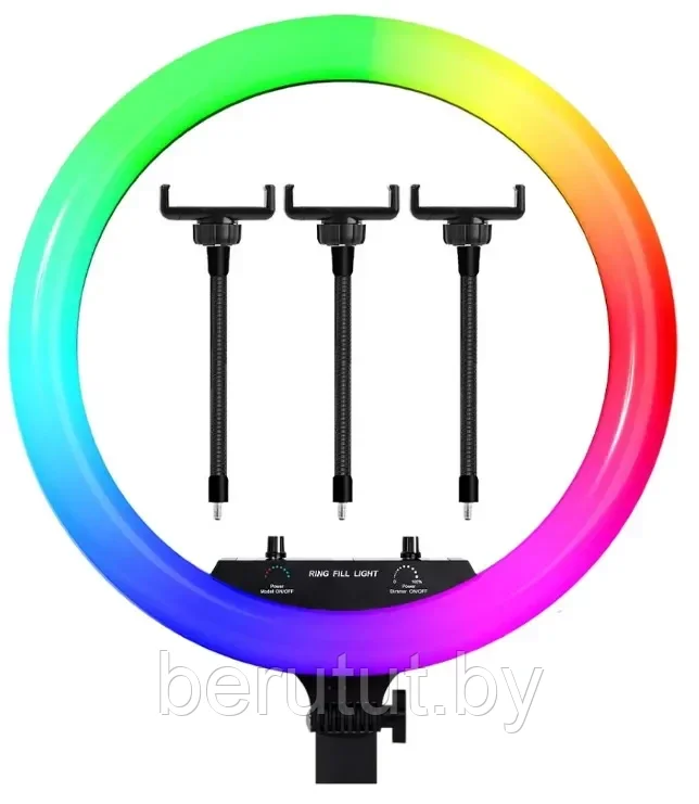 Кольцевая лампа светодиодная RGB 45 см RL-18 пульт ДУ - фото 1 - id-p224996144