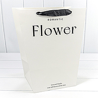 Пакет-переноска "Romantic Flower", 30*35*20 см, белый, трапеция