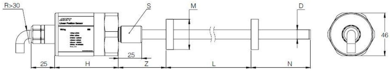 Магнитострикционные датчики линейных перемещений AMT Linear Position Sensor серии GS SSI - фото 2 - id-p224996220