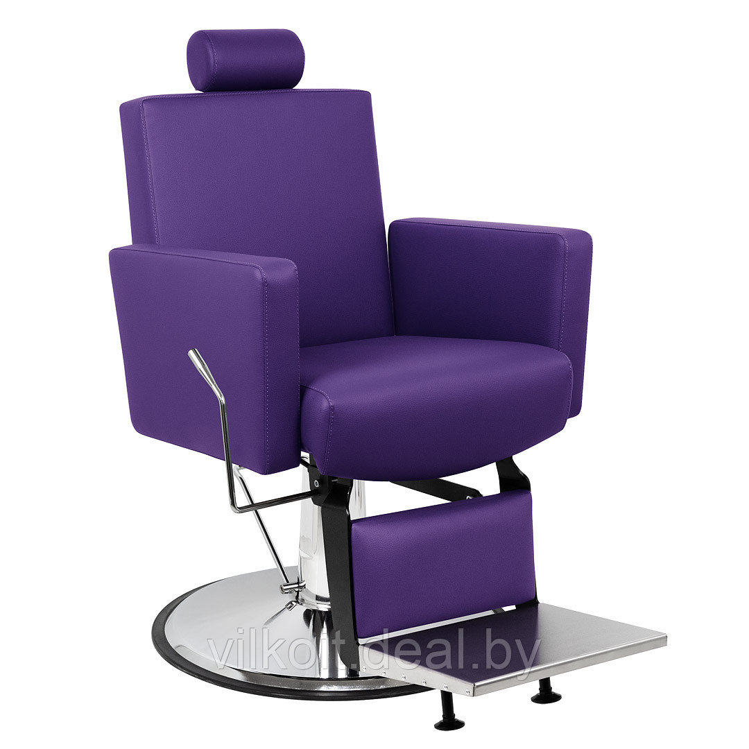Мужское парикмахерское кресло Толедо Инокс, фиолетовое. На заказ - фото 1 - id-p193093949