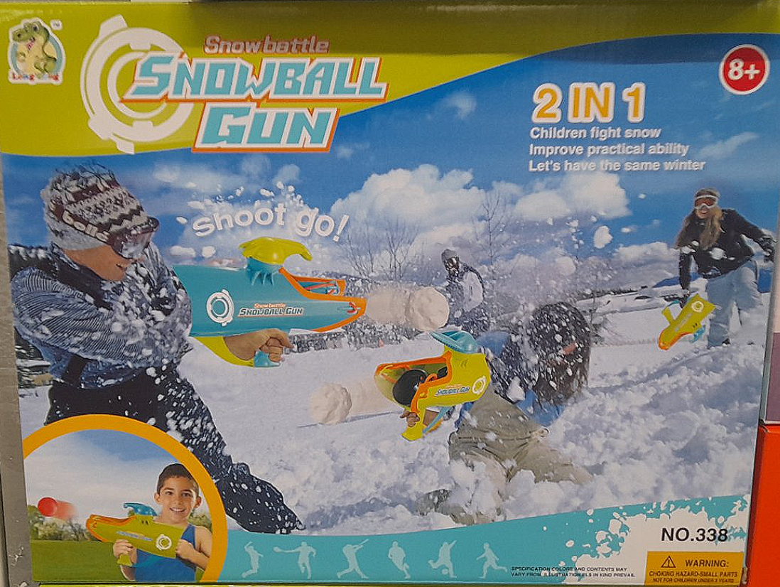 Снежкобластер Бластер снежкомет "SnowBall Gun 2в1" 338 - фото 2 - id-p224997402