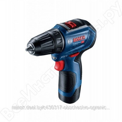 Bosch GSR 12V-30 (0.601.9G9.000), Аккумуляторная дрель-шурупов.бесщеточная, 12 В/2.0 Ач Li-Ion, 30Нм, 2 АКБ, - фото 1 - id-p224997523