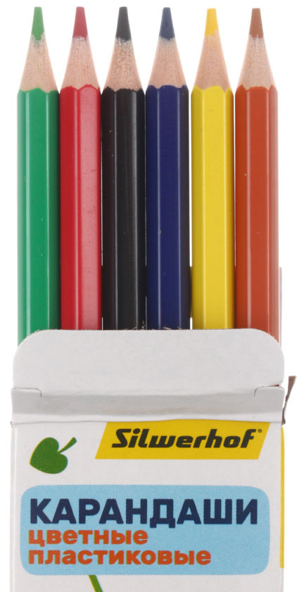 Карандаши цветные «Веселые друзья» 6 цветов, длина 175 мм - фото 1 - id-p224996915