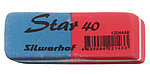 Ластик Silwerhof Star 40 57*20*8 мм, синий с красным
