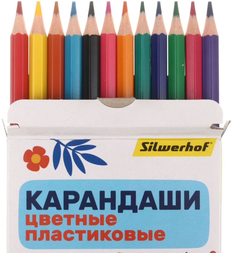 Карандаши цветные «Веселые друзья» 12 цветов, длина 175 мм - фото 1 - id-p224996924