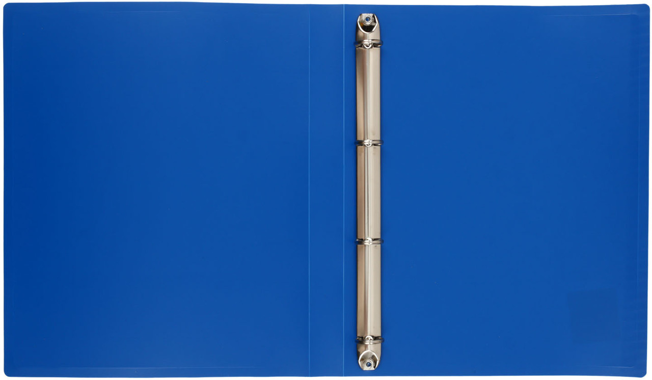 Папка пластиковая на 4-х кольцах Buro толщина пластика 0,4 мм, синяя - фото 1 - id-p224996928