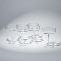 Набор бокалов для шампанского «Блеск», стеклянный, 240 мл, 6 шт