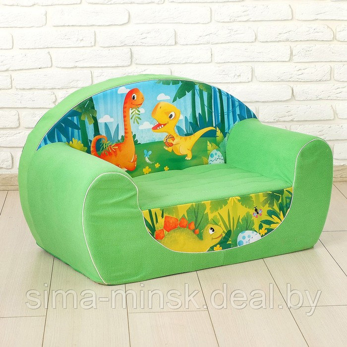 Мягкая игрушка-диван «Динозавры», цвет зелёный - фото 1 - id-p224999063