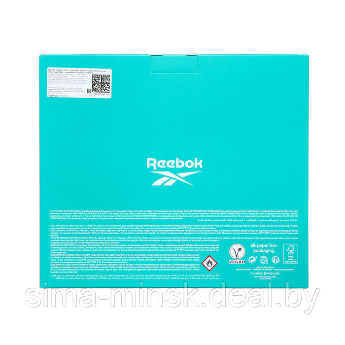 Набор женский Reebok Cool Your Body: туалетная вода, 100 мл + дезодорант, 150 мл - фото 5 - id-p224999419