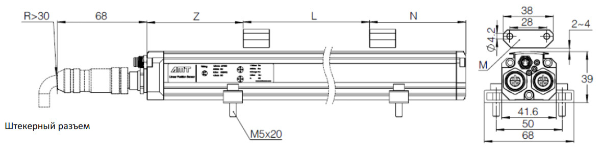 Магнитострикционные датчики линейных перемещений AMT Linear Position Sensor серии KS EtherCAT - фото 2 - id-p224999432