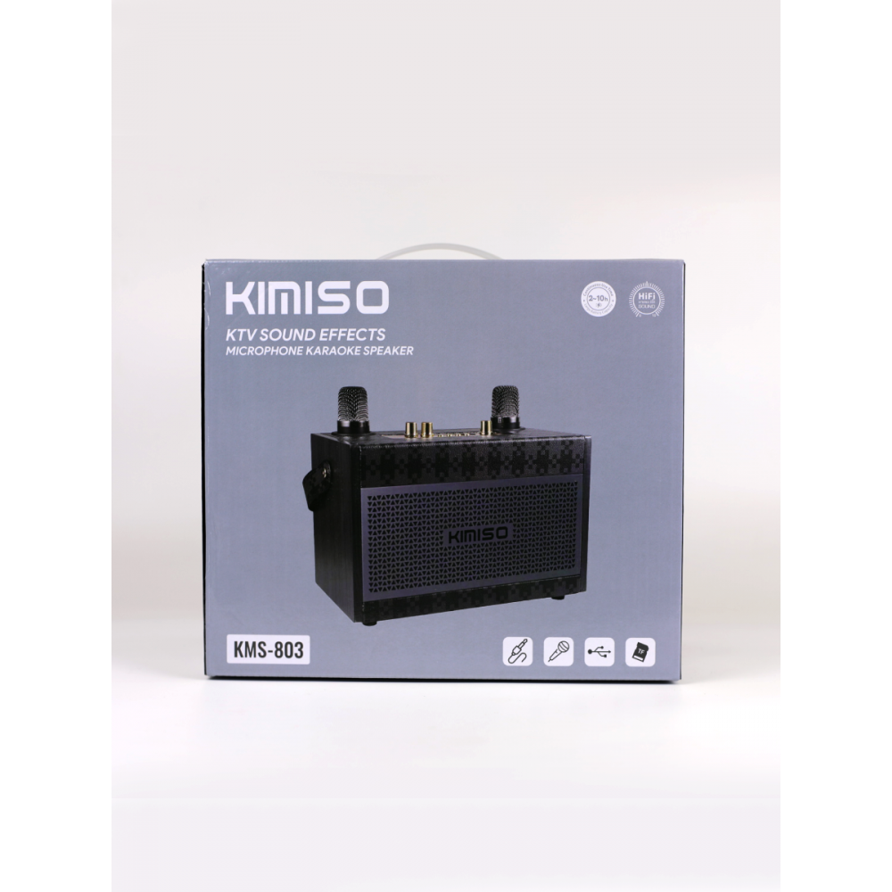 Беспроводная портативная колонка караоке с двумя микрофонами 30W KMS-803 - фото 7 - id-p224999719