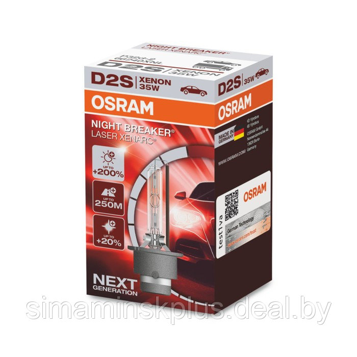 Лампа ксеноновая Osram, D2S, 85V-35 Вт, 4500K, Xenarc Night Breaker Laser - фото 2 - id-p225001646