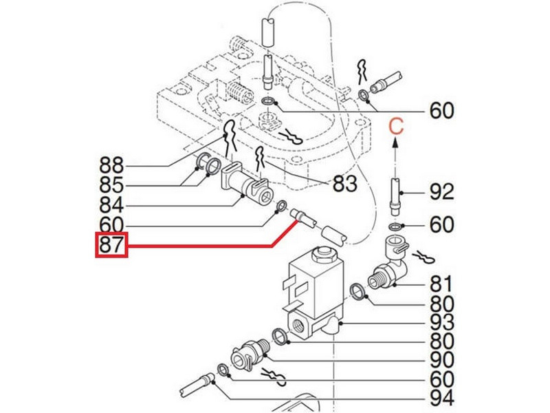 Трубка тефлоновая (скоба-скоба) для кофеварки DeLonghi 5513212881 (Длина: 270мм) - фото 6 - id-p35829344