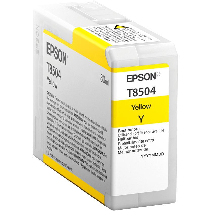 Картридж Epson C13T850400 T850 SC-P800 Yellow T850400 UltraChrome HD ink 80ml - фото 1 - id-p225002213