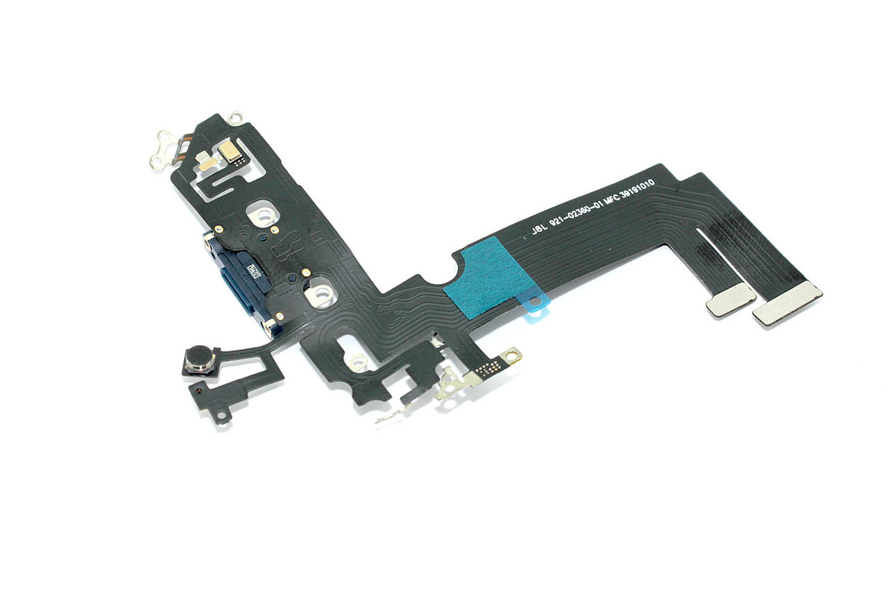 Разъем зарядки для телефона Apple iPhone 12 Mini и микрофоном, черный - фото 1 - id-p225002278