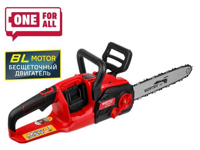 Аккум. пила цепная WORTEX CEC 3536-1 шина 35 см (14"), 3/8" LP, 1.3 мм ALL1 XLT SOLO (БЕСЩЕТ.ДВИГ., БЕЗ АКБ И