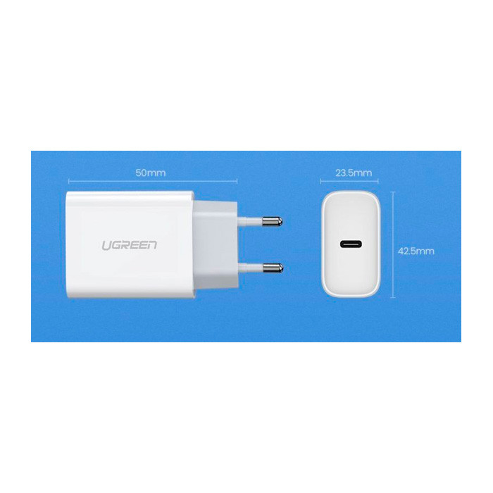 Зарядное устройство Ugreen 1 порт USB-C, 20W / CD137 - фото 4 - id-p225002606