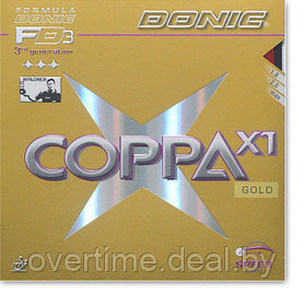 Накладка д/ракетки н/т DONIC Coppa X1 Gold,  Красный,  MAX