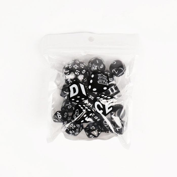 Набор кубиков для ролевых игр 15 шт., черный - фото 2 - id-p225002651