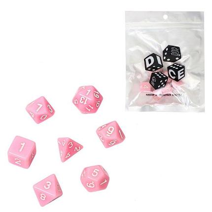 Набор кубиков для ролевых игр Время игры 7 шт., розовый, фото 2