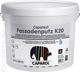 Capatect-Fassadenputz K 20 готовая штукатурка в ведре камешковой фактуры, 25 кг - фото 1 - id-p32204102
