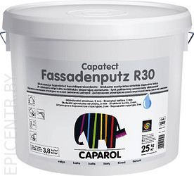 Capatect-Fassadenputz R 30 готовая штукатурка в ведрах фактуры короед, 25кг.