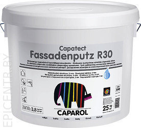 Capatect-Fassadenputz R 30 готовая штукатурка в ведрах фактуры короед, 25кг.