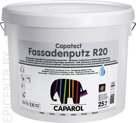 Capatect-Fassadenputz R 20 готовая штукатурка короед для наружных работ, усиленная силоксаном, 25 кг - фото 1 - id-p32204105