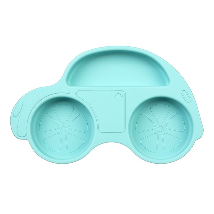 Силиконовая детская тарелка «Машинка» с секциями, цвет МИКС - фото 4 - id-p225004502