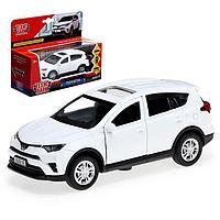 Машина металлическая TOYOTA RAV4, 12 см, открывающиеся двери, инерционная, цвет белый