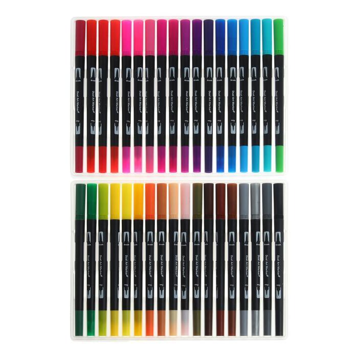 Набор профессиональных маркеров, 36 штук/36 цветов, двусторонний - фото 2 - id-p225004848