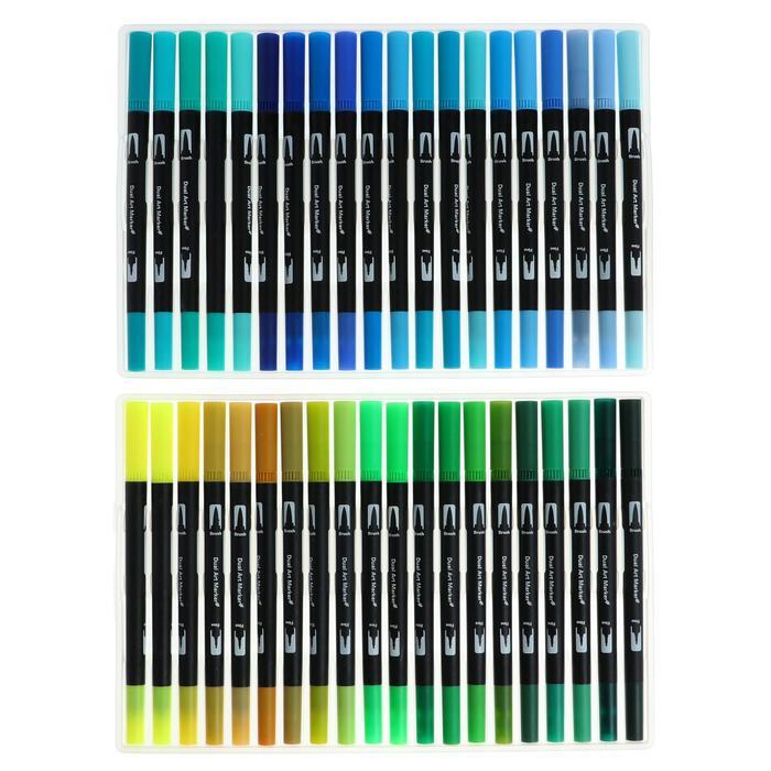 Набор профессиональных маркеров, 100 штук/100 цветов, двусторонние - фото 3 - id-p225004852