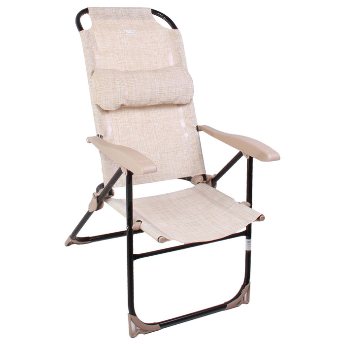 Кресло-шезлонг складное, 75x59x109 см, цвет песочный - фото 1 - id-p225004864