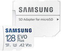 Карта памяти Micro SD 128 Gb Samsung EVO Plus (MB-MC128KA/KR) microSDXC Class30 UHS-3 U1 microSD- SD Adapter