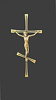 Бронзовый крест с распятием на кладбище/памятник 20см.