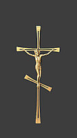 Бронзовый крест с распятием на кладбище/памятник 25см.