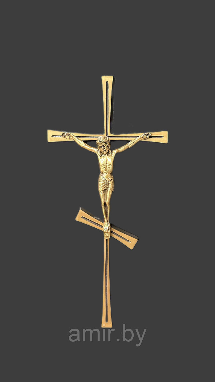 Бронзовый крест с распятием на кладбище/памятник 30см. - фото 1 - id-p145071524