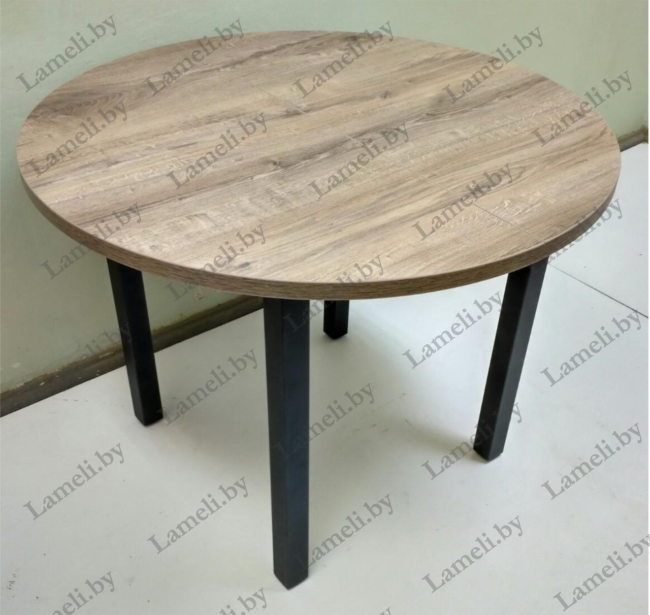 Стол кухонный на металлокаркасе серии "Т" из постформинга, массива дуба или ЛДСП с выбором размера и цвета - фото 10 - id-p92669150
